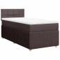 vidaXL Giroletto a Molle con Materasso Marrone Scuro 100x200cm Tessuto