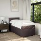 vidaXL Giroletto a Molle con Materasso Marrone Scuro 100x200cm Tessuto