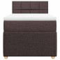 vidaXL Giroletto a Molle con Materasso Marrone Scuro 100x200cm Tessuto