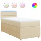 vidaXL Giroletto a Molle con Materasso Crema 100x200 cm in Tessuto vidaXL Giroletto a Molle con Materasso Crema 100x200 cm in Tessuto