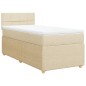vidaXL Giroletto a Molle con Materasso Crema 100x200 cm in Tessuto vidaXL Giroletto a Molle con Materasso Crema 100x200 cm in Tessuto