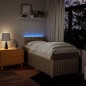 vidaXL Giroletto a Molle con Materasso Crema 100x200 cm in Tessuto vidaXL Giroletto a Molle con Materasso Crema 100x200 cm in Tessuto