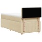 vidaXL Giroletto a Molle con Materasso Crema 100x200 cm in Tessuto vidaXL Giroletto a Molle con Materasso Crema 100x200 cm in Tessuto
