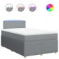 vidaXL Giroletto a Molle con Materasso Grigio Chiaro 120x200cm Tessuto vidaXL Giroletto a Molle con Materasso Grigio Chiaro 120x200cm Tessuto