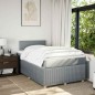 vidaXL Giroletto a Molle con Materasso Grigio Chiaro 120x200cm Tessuto vidaXL Giroletto a Molle con Materasso Grigio Chiaro 120x200cm Tessuto