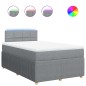 vidaXL Giroletto a Molle con Materasso Grigio Chiaro 120x200cm Tessuto vidaXL Giroletto a Molle con Materasso Grigio Chiaro 120x200cm Tessuto