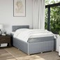 vidaXL Giroletto a Molle con Materasso Grigio Chiaro 120x200cm Tessuto vidaXL Giroletto a Molle con Materasso Grigio Chiaro 120x200cm Tessuto