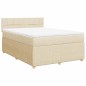 vidaXL Giroletto a Molle con Materasso Crema 140x19 cm in Tessuto vidaXL Giroletto a Molle con Materasso Crema 140x19 cm in Tessuto