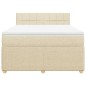 vidaXL Giroletto a Molle con Materasso Crema 140x19 cm in Tessuto vidaXL Giroletto a Molle con Materasso Crema 140x19 cm in Tessuto