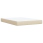 vidaXL Giroletto a Molle con Materasso Crema 140x19 cm in Tessuto vidaXL Giroletto a Molle con Materasso Crema 140x19 cm in Tessuto