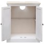 Set Mobili da Bagno 5 pz in Legno Massello Bianco Set Mobili da Bagno 5 pz in Legno Massello Bianco
