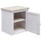 Set Mobili da Bagno 5 pz in Legno Massello Bianco Set Mobili da Bagno 5 pz in Legno Massello Bianco