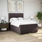 vidaXL Giroletto a Molle con Materasso Marrone Scuro 140x200cm Tessuto vidaXL Giroletto a Molle con Materasso Marrone Scuro 140x200cm Tessuto