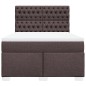 vidaXL Giroletto a Molle con Materasso Marrone Scuro 140x200cm Tessuto vidaXL Giroletto a Molle con Materasso Marrone Scuro 140x200cm Tessuto