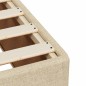 vidaXL Giroletto a Molle con Materasso Crema 140x200 cm in Tessuto