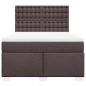 vidaXL Giroletto a Molle con Materasso Marrone Scuro 140x200cm Tessuto