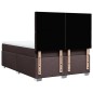 vidaXL Giroletto a Molle con Materasso Marrone Scuro 140x200cm Tessuto