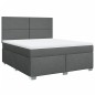 vidaXL Giroletto a Molle con Materasso Grigio Scuro 180x200 cm Tessuto vidaXL Giroletto a Molle con Materasso Grigio Scuro 180x200 cm Tessuto