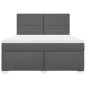 vidaXL Giroletto a Molle con Materasso Grigio Scuro 180x200 cm Tessuto vidaXL Giroletto a Molle con Materasso Grigio Scuro 180x200 cm Tessuto