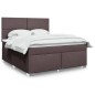 vidaXL Giroletto a Molle con Materasso Marrone Scuro 180x200cm Tessuto vidaXL Giroletto a Molle con Materasso Marrone Scuro 180x200cm Tessuto