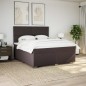 vidaXL Giroletto a Molle con Materasso Marrone Scuro 180x200cm Tessuto vidaXL Giroletto a Molle con Materasso Marrone Scuro 180x200cm Tessuto