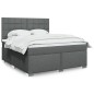 vidaXL Giroletto a Molle con Materasso Grigio Scuro 180x200 cm Tessuto