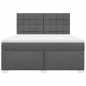 vidaXL Giroletto a Molle con Materasso Grigio Scuro 180x200 cm Tessuto