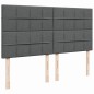 vidaXL Giroletto a Molle con Materasso Grigio Scuro 180x200 cm Tessuto