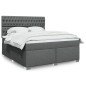 vidaXL Giroletto a Molle con Materasso Grigio Scuro 180x200 cm Tessuto vidaXL Giroletto a Molle con Materasso Grigio Scuro 180x200 cm Tessuto