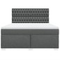 vidaXL Giroletto a Molle con Materasso Grigio Scuro 180x200 cm Tessuto vidaXL Giroletto a Molle con Materasso Grigio Scuro 180x200 cm Tessuto