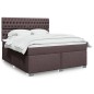 vidaXL Giroletto a Molle con Materasso Marrone Scuro 180x200cm Tessuto vidaXL Giroletto a Molle con Materasso Marrone Scuro 180x200cm Tessuto