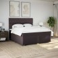 vidaXL Giroletto a Molle con Materasso Marrone Scuro 180x200cm Tessuto vidaXL Giroletto a Molle con Materasso Marrone Scuro 180x200cm Tessuto