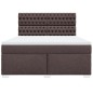 vidaXL Giroletto a Molle con Materasso Marrone Scuro 180x200cm Tessuto vidaXL Giroletto a Molle con Materasso Marrone Scuro 180x200cm Tessuto