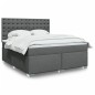 vidaXL Giroletto a Molle con Materasso Grigio Scuro 180x200 cm Tessuto vidaXL Giroletto a Molle con Materasso Grigio Scuro 180x200 cm Tessuto