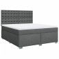 vidaXL Giroletto a Molle con Materasso Grigio Scuro 180x200 cm Tessuto vidaXL Giroletto a Molle con Materasso Grigio Scuro 180x200 cm Tessuto