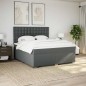 vidaXL Giroletto a Molle con Materasso Grigio Scuro 180x200 cm Tessuto vidaXL Giroletto a Molle con Materasso Grigio Scuro 180x200 cm Tessuto