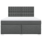 vidaXL Giroletto a Molle con Materasso Grigio Scuro 180x200 cm Tessuto vidaXL Giroletto a Molle con Materasso Grigio Scuro 180x200 cm Tessuto
