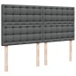 vidaXL Giroletto a Molle con Materasso Grigio Scuro 180x200 cm Tessuto vidaXL Giroletto a Molle con Materasso Grigio Scuro 180x200 cm Tessuto