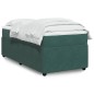 vidaXL Giroletto a Molle con Materasso Verde Scuro 80x200 cm Velluto vidaXL Giroletto a Molle con Materasso Verde Scuro 80x200 cm Velluto