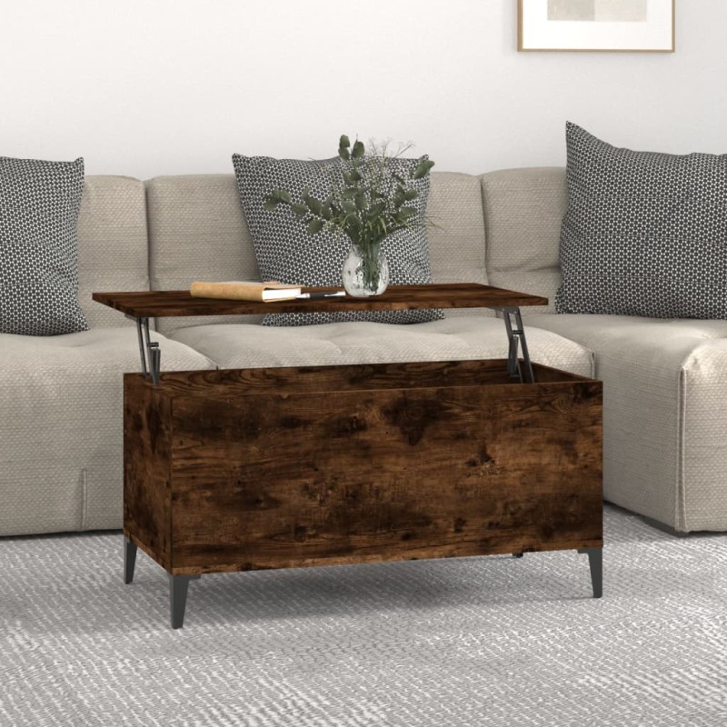 Tavolino da Salotto Rovere Fumo 90x44,5x45 cm Legno Multistrato Tavolino da Salotto Rovere Fumo 90x44,5x45 cm Legno Multistrato