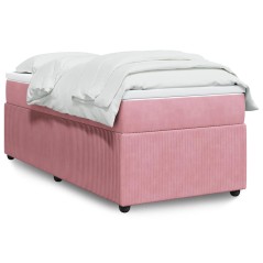 vidaXL Giroletto a Molle con Materasso Rosa 80x200 cm in Velluto