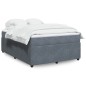 vidaXL Giroletto a Molle con Materasso Grigio Scuro 160x200 cm Velluto vidaXL Giroletto a Molle con Materasso Grigio Scuro 160x200 cm Velluto