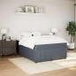 vidaXL Giroletto a Molle con Materasso Grigio Scuro 160x200 cm Velluto vidaXL Giroletto a Molle con Materasso Grigio Scuro 160x200 cm Velluto