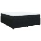 vidaXL Giroletto a Molle con Materasso Nero 180x200 cm in Velluto