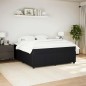 vidaXL Giroletto a Molle con Materasso Nero 180x200 cm in Velluto