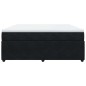 vidaXL Giroletto a Molle con Materasso Nero 180x200 cm in Velluto