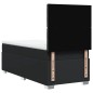 vidaXL Giroletto a Molle con Materasso Nero 100x200 cm in Similpelle