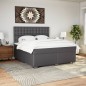 vidaXL Giroletto a Molle con Materasso Grgio 180x200 cm in Similpelle vidaXL Giroletto a Molle con Materasso Grgio 180x200 cm in Similpelle