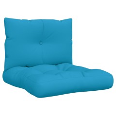 vidaXL Cuscini per Pallet 2 pz Blu in Tessuto