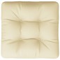 vidaXL Cuscino per Pallet Crema 50x50x12 cm in Tessuto